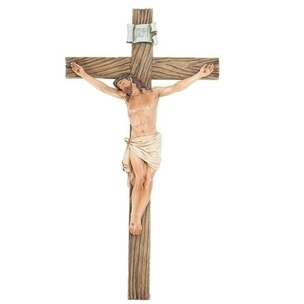 Crucifix Wall Sculpture Hanging 20.5" High